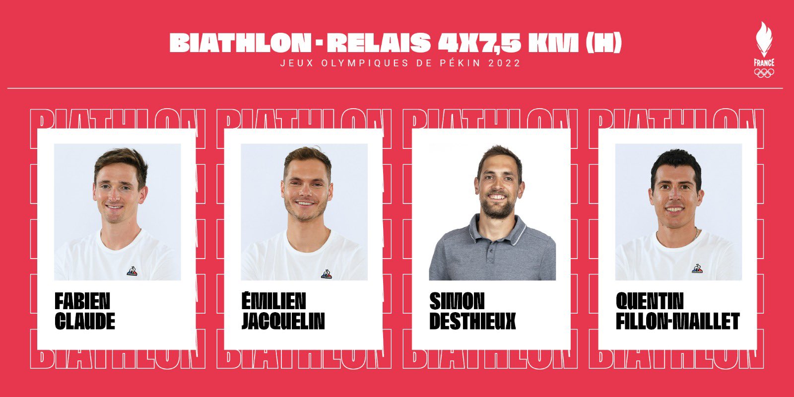 Biathlon relais masculin France Olympique Pékin 2022