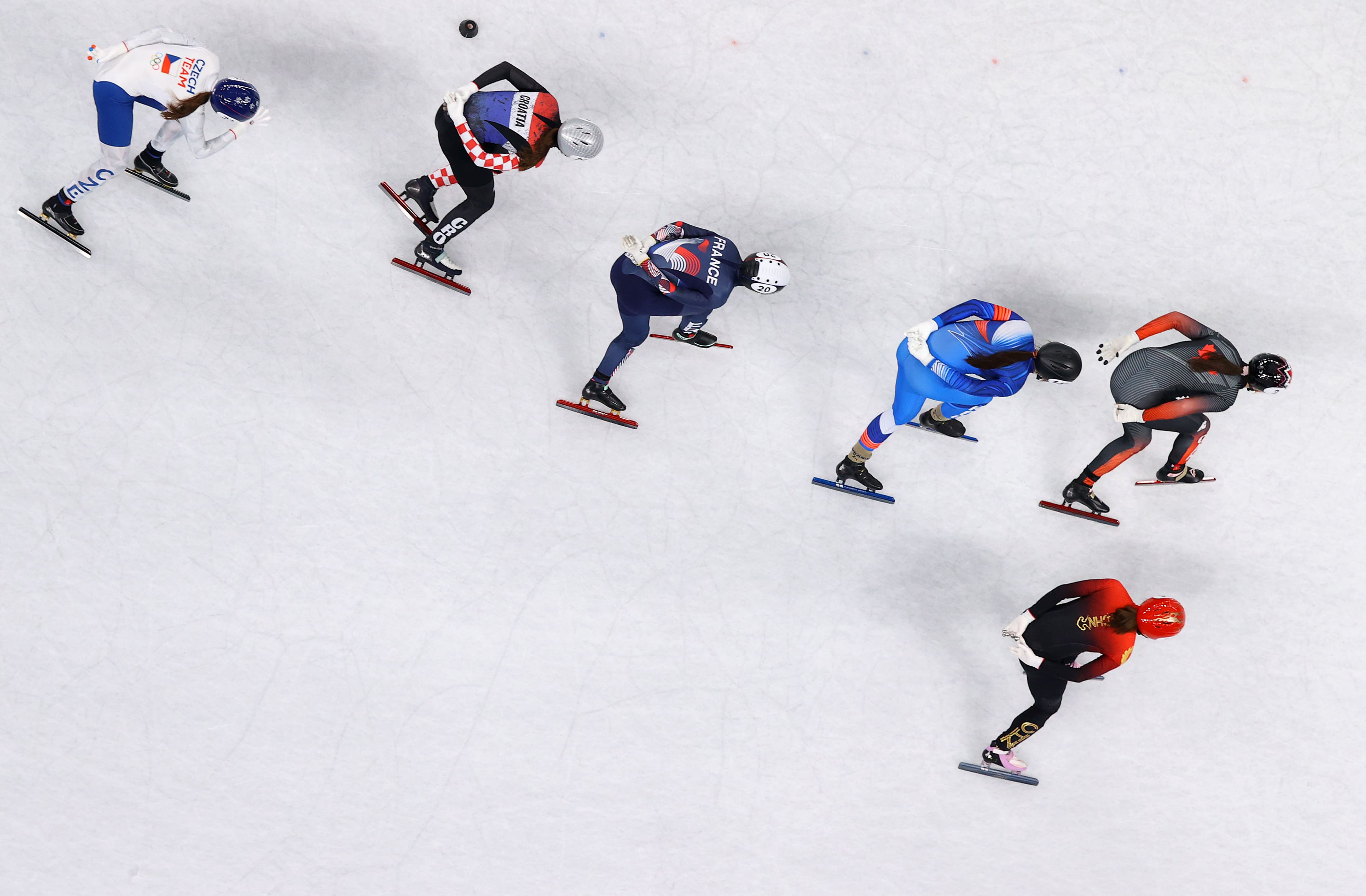 Short Track patinnage de vitesse sur piste courte France Olympique Pékin 2022 Gwendoline daudet et Tifany Huot-Marchand 