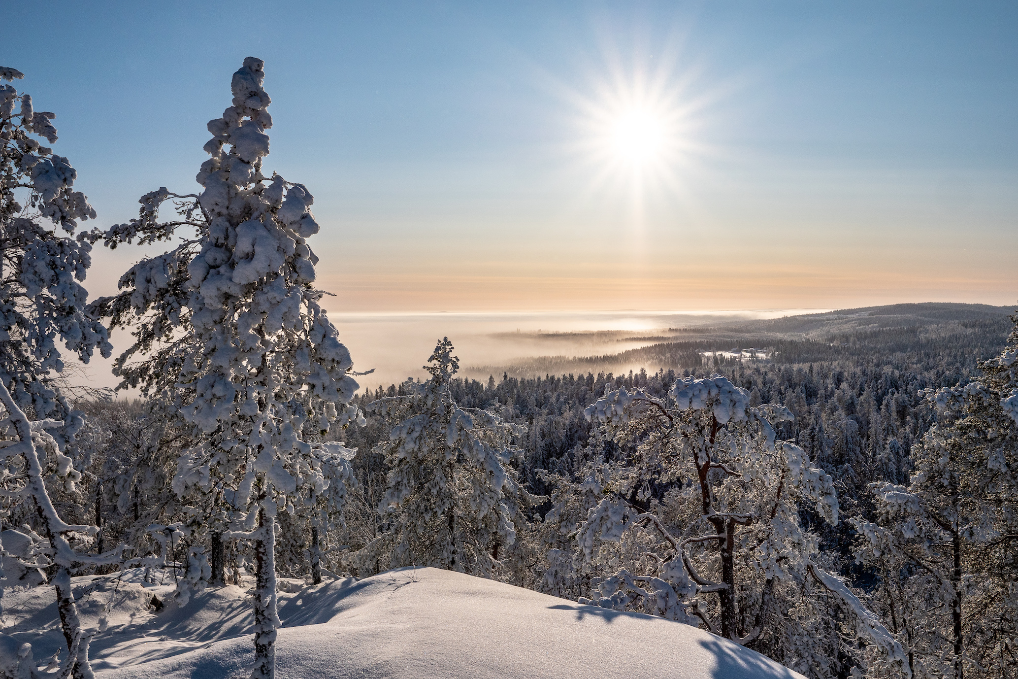 Vuokatti Talvi Aurinko