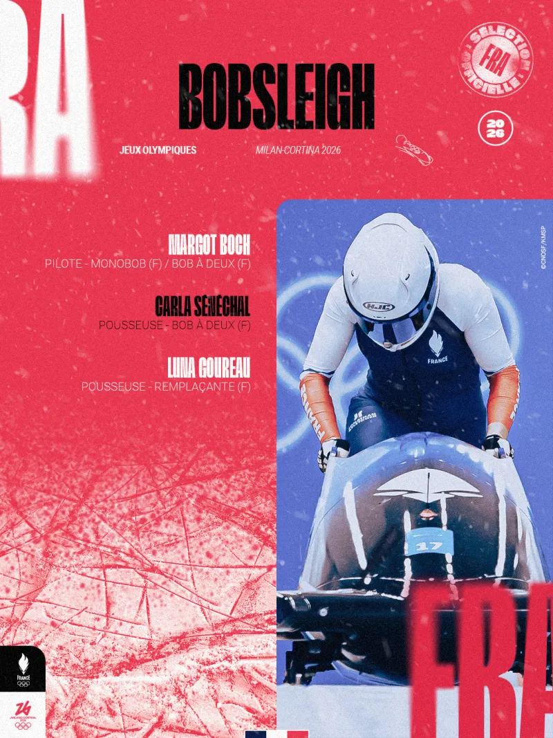 Visuel de sélection pour les athlètes féminines en bobsleigh