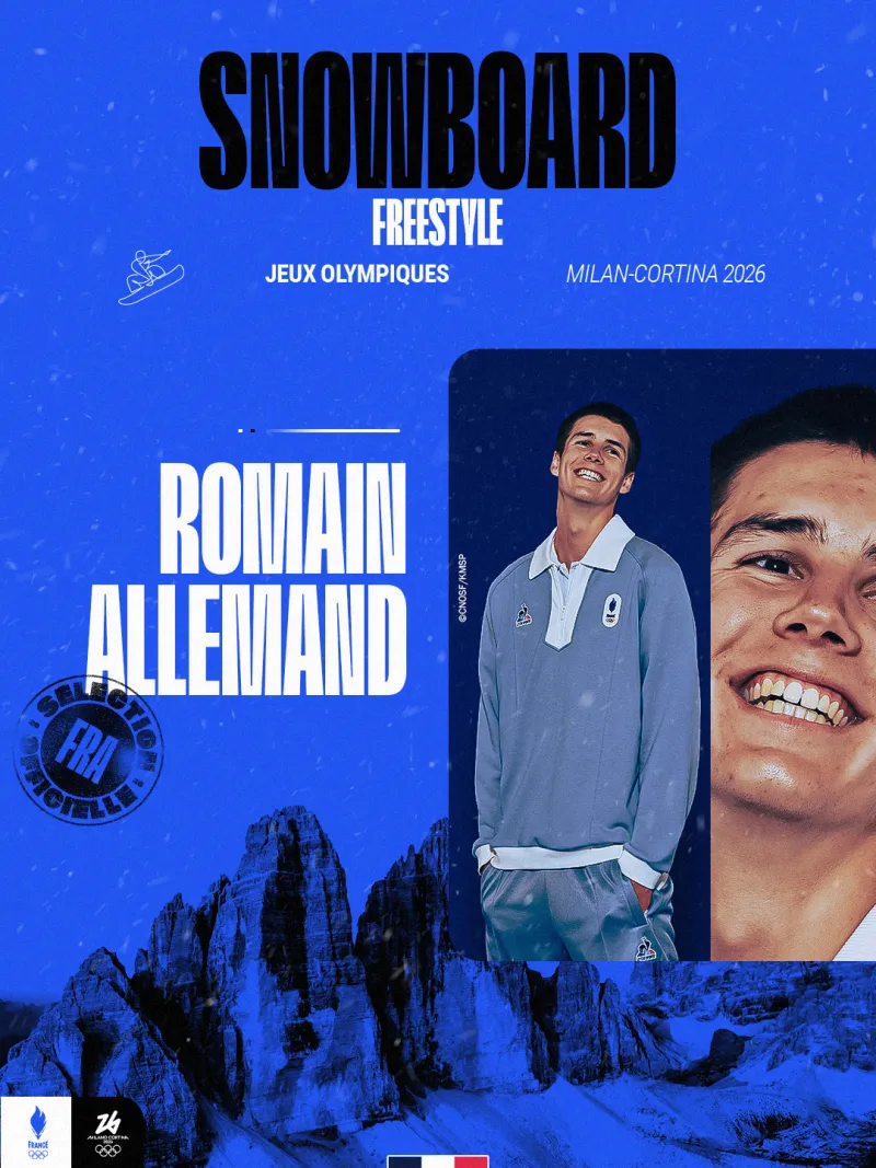 Visuel de sélection pour Romain Allemand, athlète en snowboard