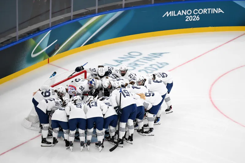 Hockey sur glace féminin lors du match d'ouverture contre l'Italie aux Jeux Olympiques de Milan-Cortina 2026