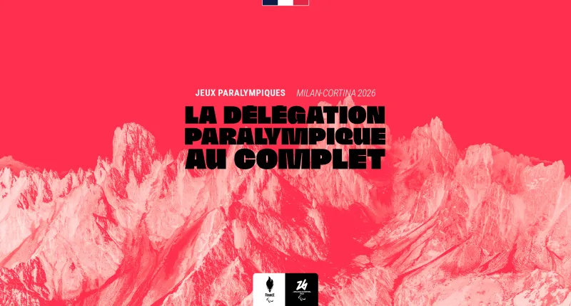 Visuel d'annonce de la délégation paralympique au complet pour les Jeux de Milan-Cortina 2026