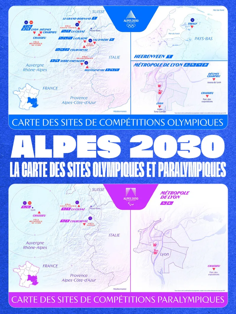 Alpes 2030 - Cartes des sites