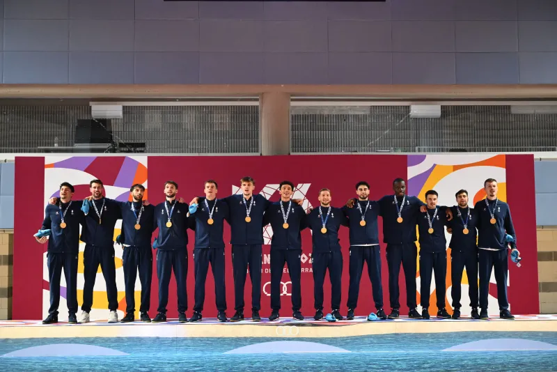Jeux Méditerranéens de Tarente 2026 - Equipe de France de volleyball podium
