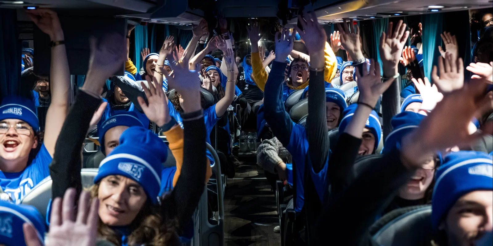 Les supporters en route pour Inzell