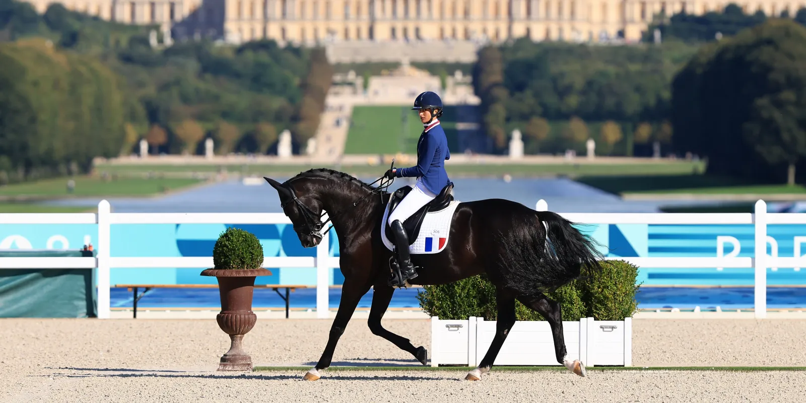 Chiara Zenati lors de l'épreuve de dressage aux Jeux Paralympiques de Paris 2024