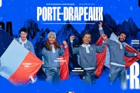 Visuels des 4 athlètes nommés porte-drapeaux de la délégation française à Milan-Cortina 2026