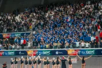 Retour sur la tribune Allez Les Bleus au water-polo !