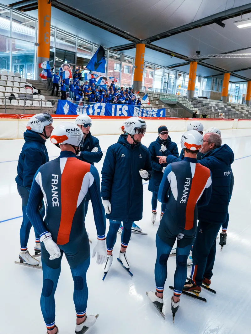 Equipe de France de long track et supporters