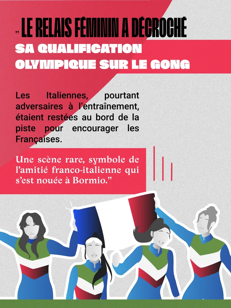 Short-track, les italiennes supportent les bleus