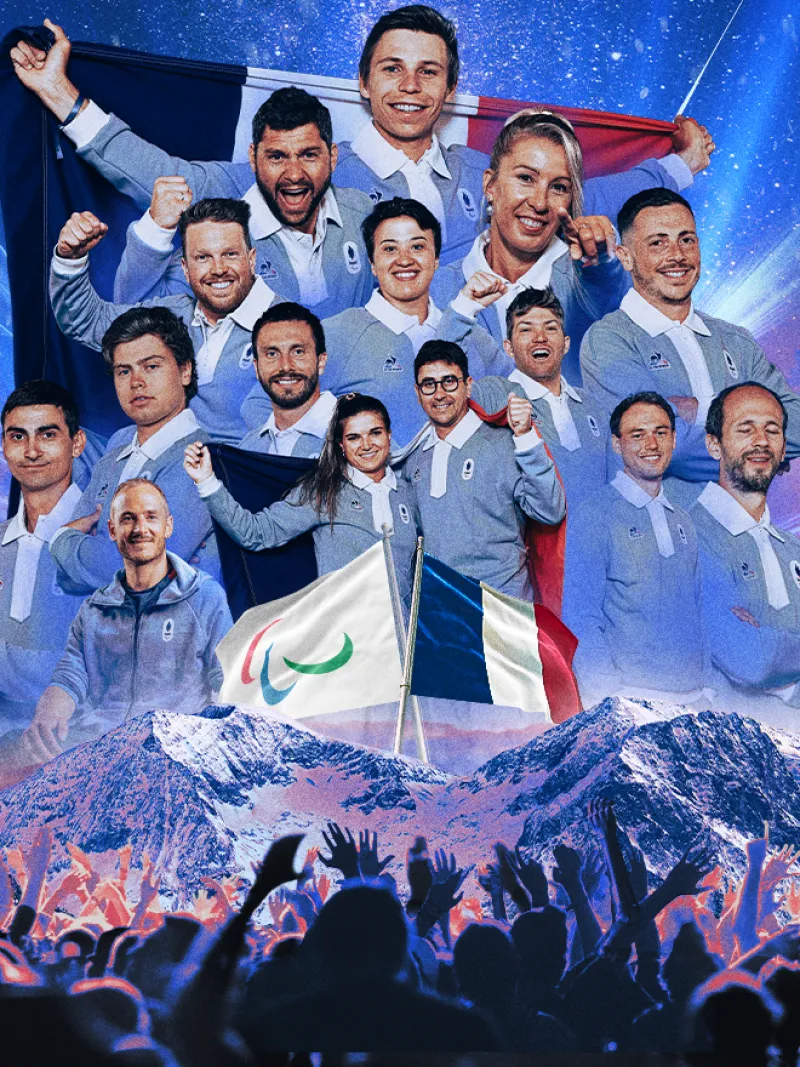 Visuel officielle du retour du drapeau paralympique et de la délégation française